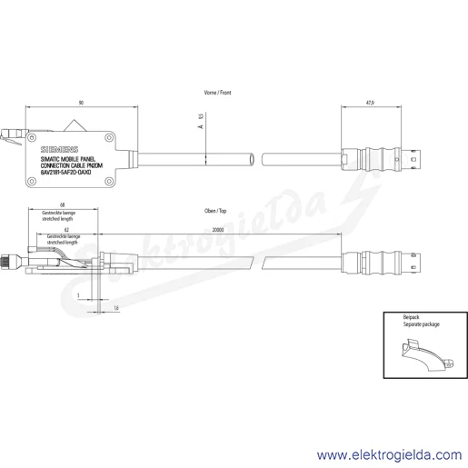 Rysunek wymiarowy Rysunek wymiarowy