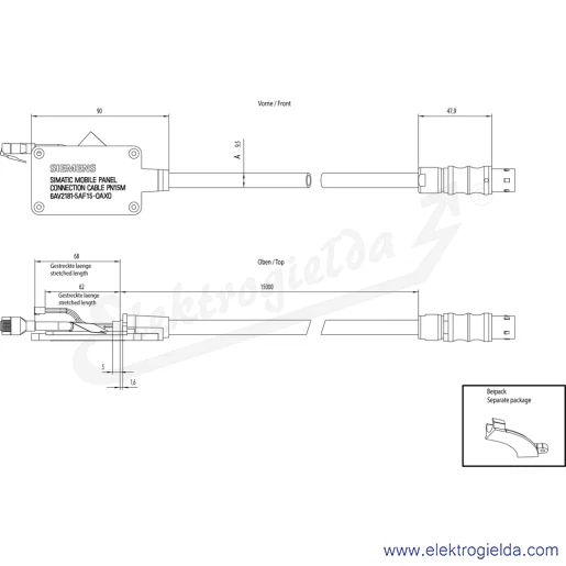 Rysunek wymiarowy Rysunek wymiarowy