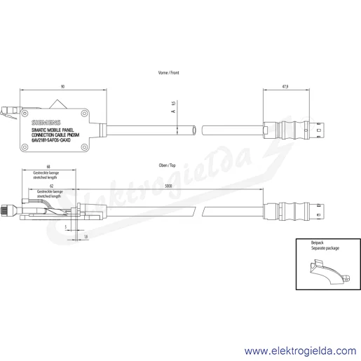 Rysunek wymiarowy Rysunek wymiarowy