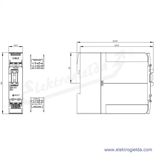 Rysunek wymiarowy Rysunek wymiarowy