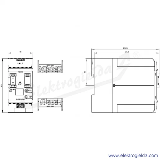Rysunek wymiarowy Rysunek wymiarowy