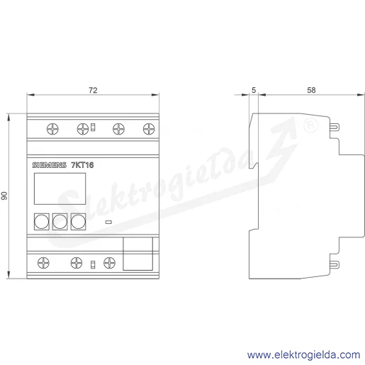 Rysunek wymiarowy Rysunek wymiarowy