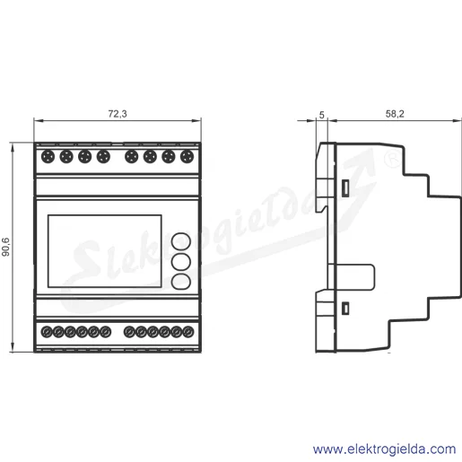 Rysunek wymiarowy Rysunek wymiarowy
