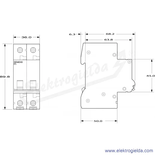 Rysunek wymiarowy Rysunek wymiarowy