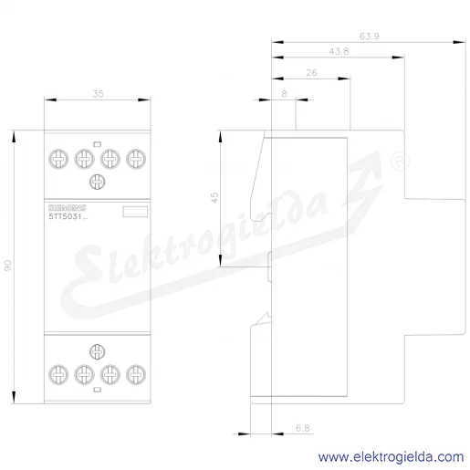 Rysunek wymiarowy Rysunek wymiarowy