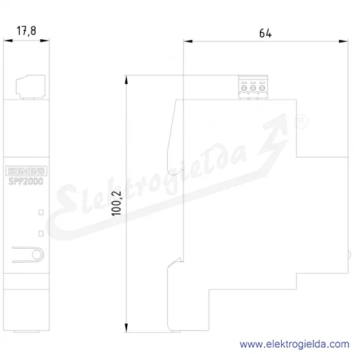 Rysunek wymiarowy Rysunek wymiarowy