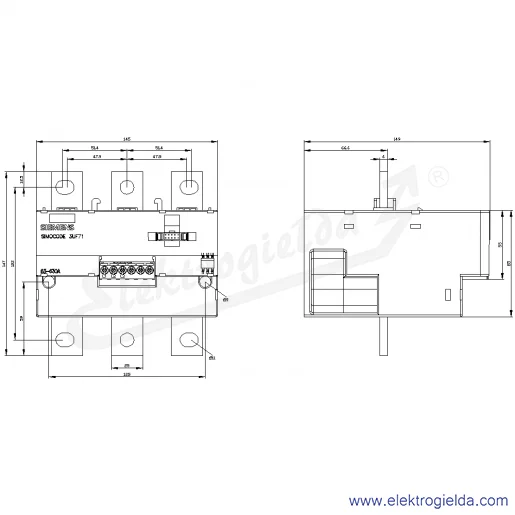 Rysunek wymiarowy Rysunek wymiarowy
