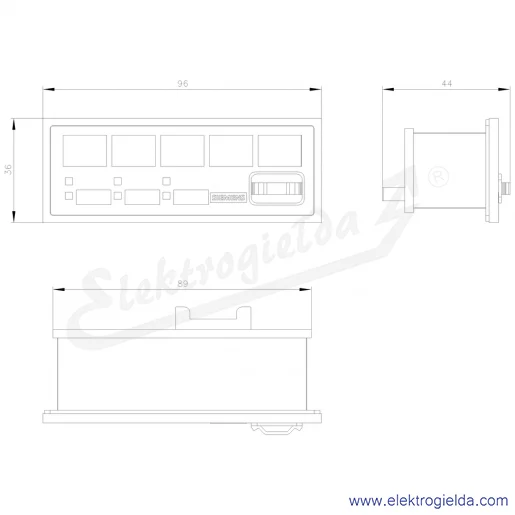 Rysunek wymiarowy Rysunek wymiarowy