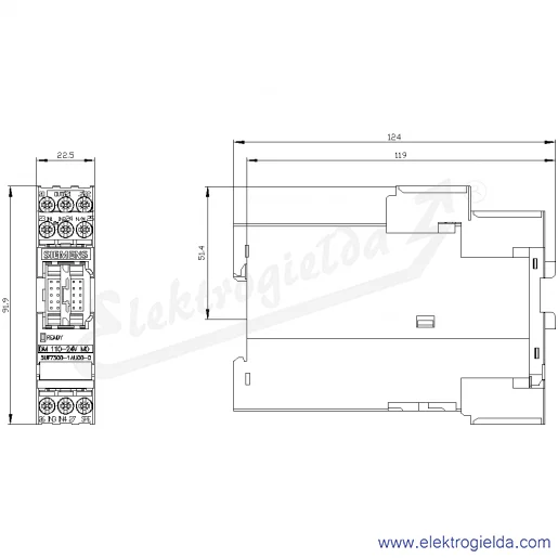 Rysunek wymiarowy Rysunek wymiarowy