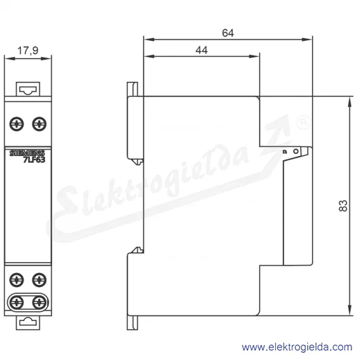 Rysunek wymiarowy Rysunek wymiarowy