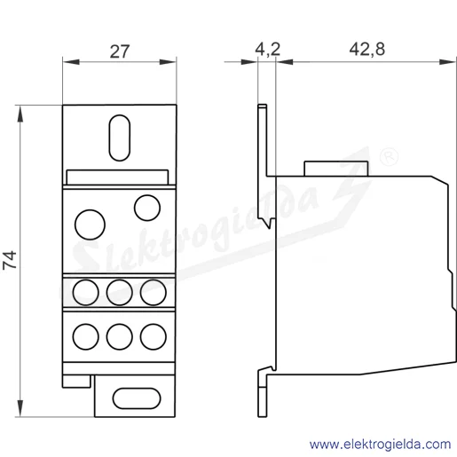 Rysunek wymiarowy Rysunek wymiarowy