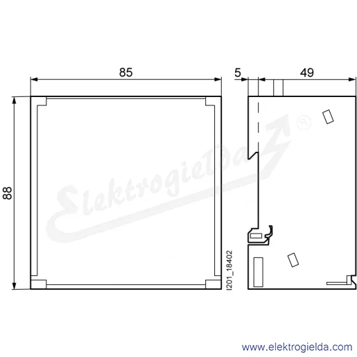 Rysunek wymiarowy Rysunek wymiarowy