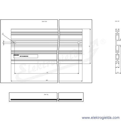 Rysunek wymiarowy Rysunek wymiarowy