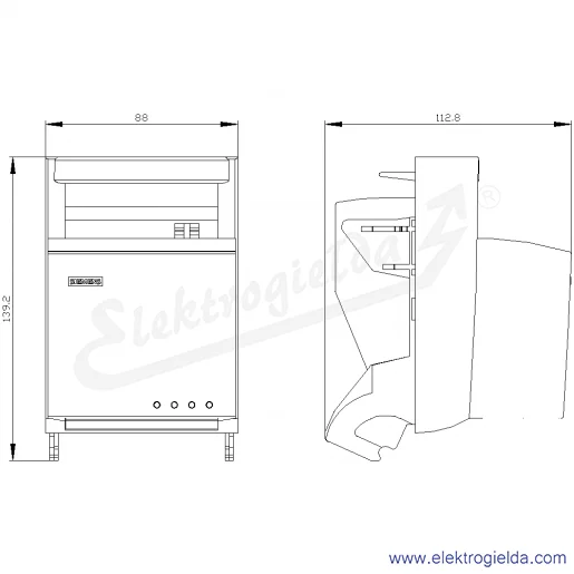 Rysunek wymiarowy Rysunek wymiarowy