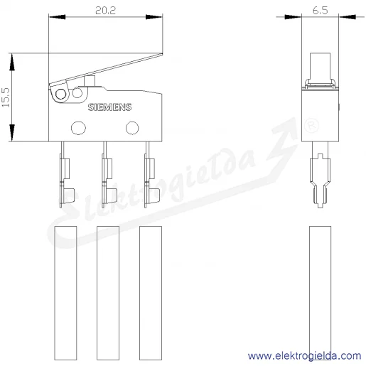 Rysunek wymiarowy Rysunek wymiarowy