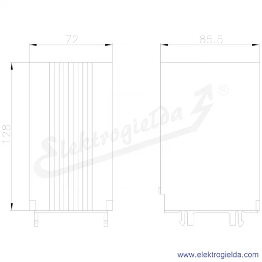 Rysunek wymiarowy Rysunek wymiarowy