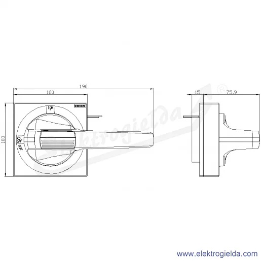 Rysunek wymiarowy Rysunek wymiarowy