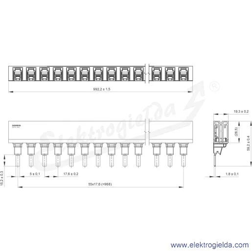 Rysunek wymiarowy Rysunek wymiarowy