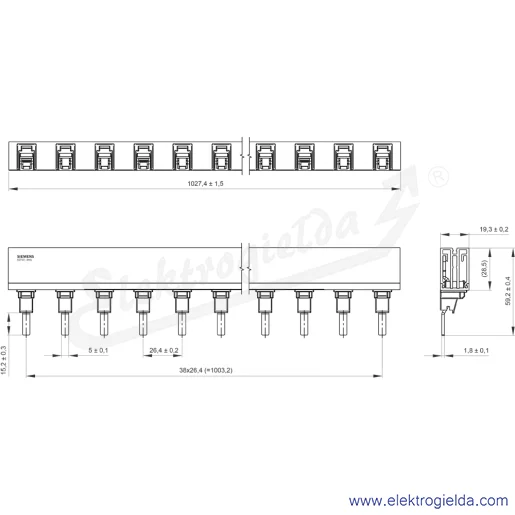 Rysunek wymiarowy Rysunek wymiarowy