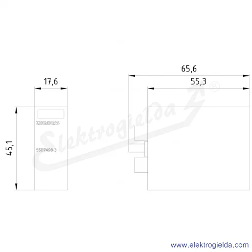Rysunek wymiarowy Rysunek wymiarowy