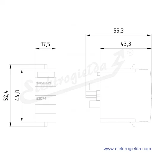 Rysunek wymiarowy Rysunek wymiarowy
