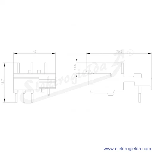 Rysunek wymiarowy Rysunek wymiarowy