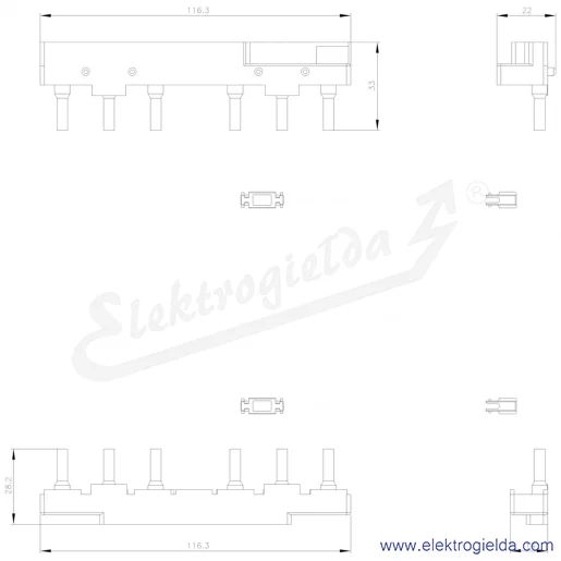 Rysunek wymiarowy Rysunek wymiarowy