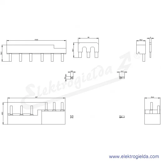 Rysunek wymiarowy Rysunek wymiarowy