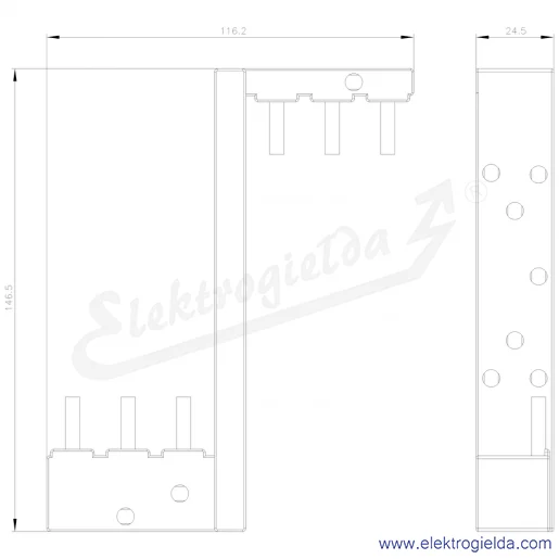 Rysunek wymiarowy Rysunek wymiarowy
