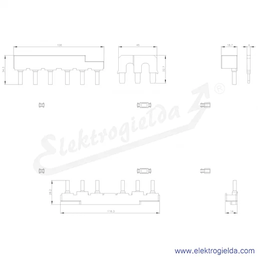 Rysunek wymiarowy Rysunek wymiarowy