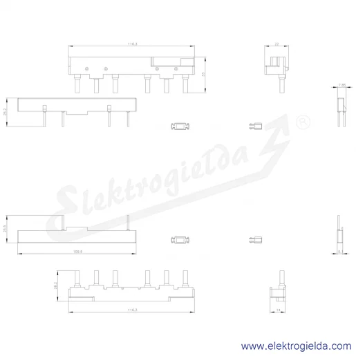 Rysunek wymiarowy Rysunek wymiarowy