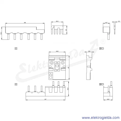 Rysunek wymiarowy Rysunek wymiarowy