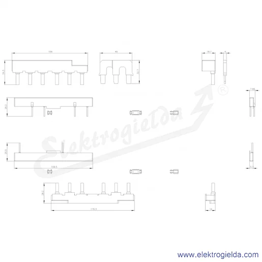 Rysunek wymiarowy Rysunek wymiarowy