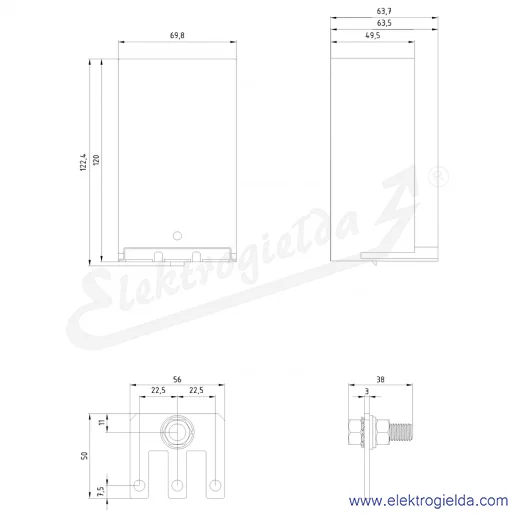 Rysunek wymiarowy Rysunek wymiarowy