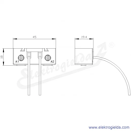 Rysunek wymiarowy Rysunek wymiarowy