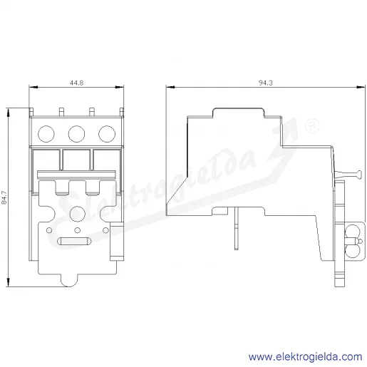 Rysunek wymiarowy Rysunek wymiarowy