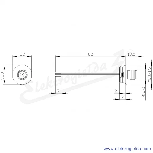 Rysunek wymiarowy Rysunek wymiarowy