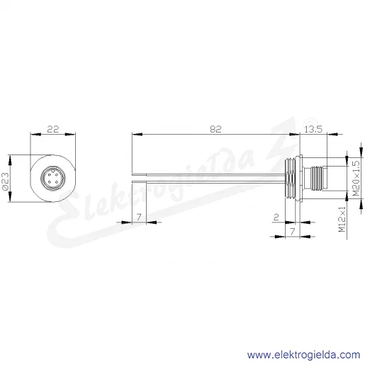 Rysunek wymiarowy Rysunek wymiarowy
