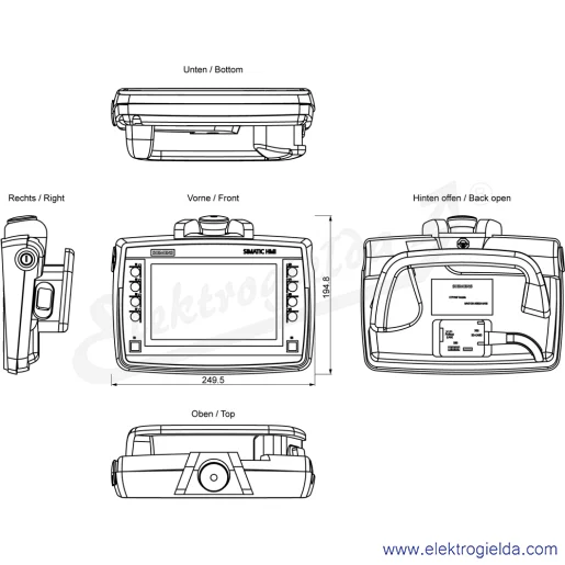 Rysunek wymiarowy Rysunek wymiarowy