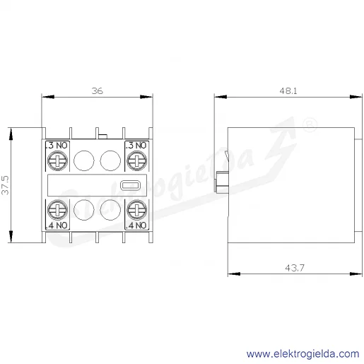 Rysunek wymiarowy Rysunek wymiarowy