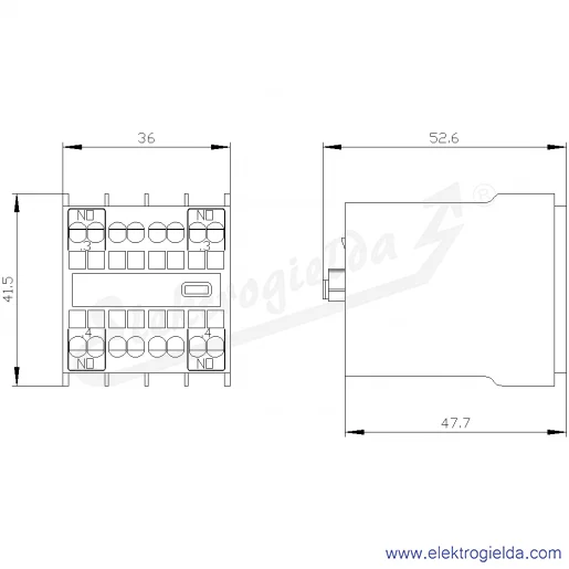 Rysunek wymiarowy Rysunek wymiarowy