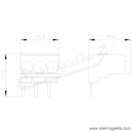 Rysunek wymiarowy Rysunek wymiarowy