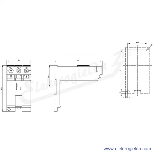 Rysunek wymiarowy Rysunek wymiarowy