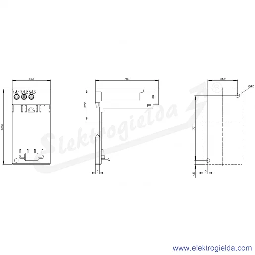 Rysunek wymiarowy Rysunek wymiarowy