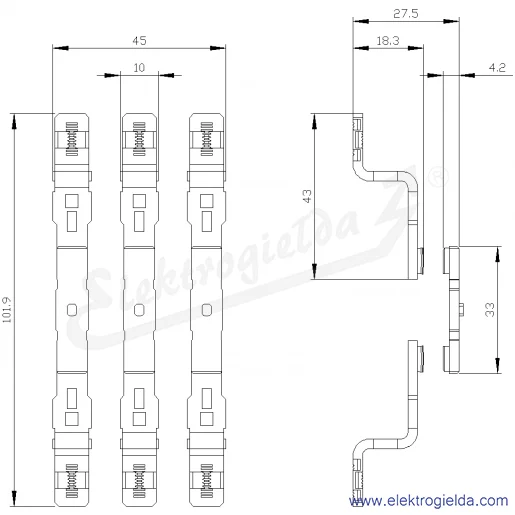 Rysunek wymiarowy Rysunek wymiarowy