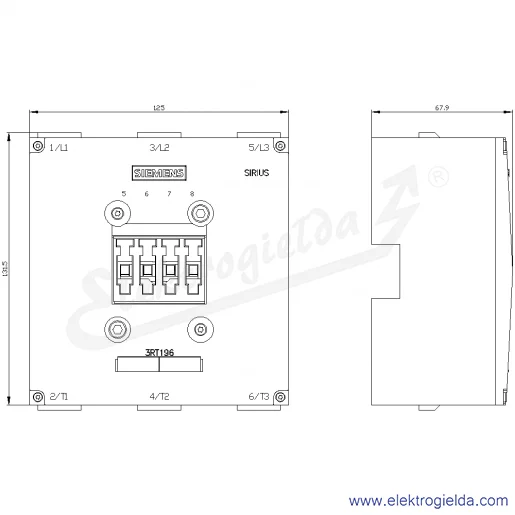 Rysunek wymiarowy Rysunek wymiarowy