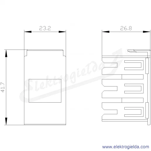 Rysunek wymiarowy Rysunek wymiarowy