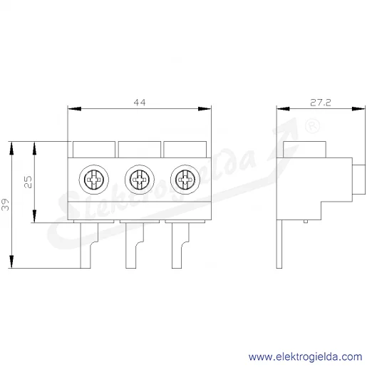 Rysunek wymiarowy Rysunek wymiarowy