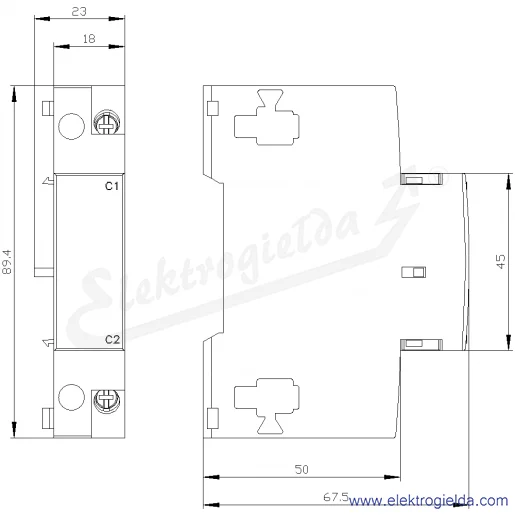 Rysunek wymiarowy Rysunek wymiarowy