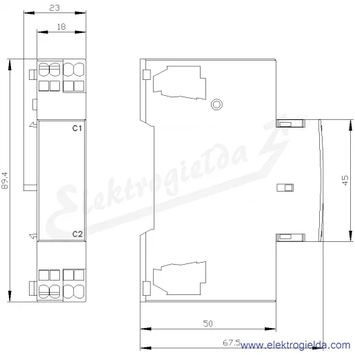 Rysunek wymiarowy Rysunek wymiarowy